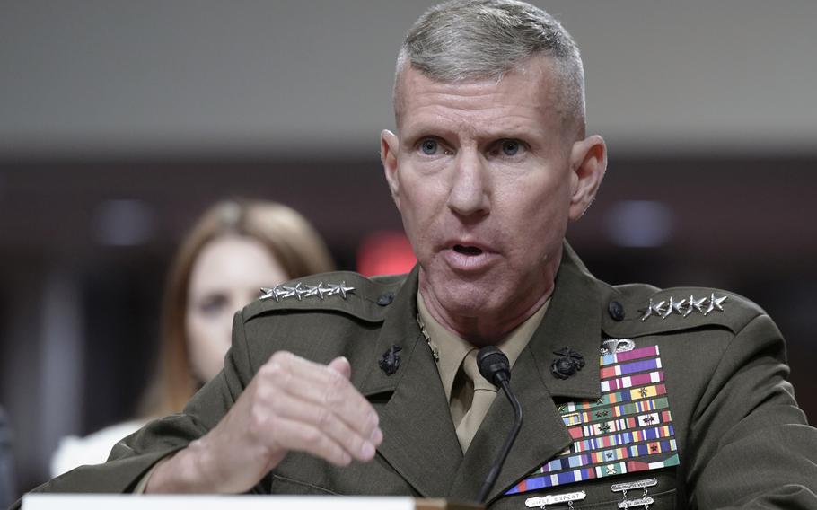 Marine commandant nominee says blocking military promotions compromises